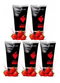 Набор из 5 съедобных лубрикантов JUJU со вкусом клубники - JuJu - купить с доставкой в Грозном