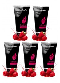 Набор из 5 съедобных лубрикантов JUJU со вкусом малины - JuJu - купить с доставкой в Грозном