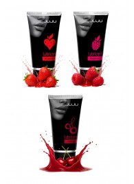 Набор из 3 съедобных лубрикантов JUJU (клубника, малина, вишня) - JuJu - купить с доставкой в Грозном