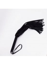 Черный кожаный флоггер - 45 см. - Crazy Handmade - купить с доставкой в Грозном