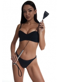 Стек с широким черным кожаным наконечником и металлической ручкой - 67 см. - Crazy Handmade - купить с доставкой в Грозном