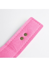 Черно-розовый ошейник с золотистой фурнитурой - Crazy Handmade - купить с доставкой в Грозном