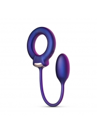Фиолетовое эрекционное виброкольцо с анальным шариком Eclipse - ONE DC B.V. - в Грозном купить с доставкой