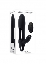 Черная насадка на пенис с вибрацией Nautilus - Zero Tolerance - в Грозном купить с доставкой
