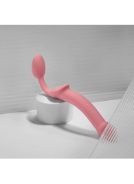 Розовый безремневой страпон Strap-on-me Semi-Realistic Bendable Strap-On size M - Strap-on-me - купить с доставкой в Грозном