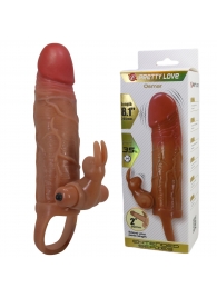 Карамельная вибронасадка с клиторальным стимулятором Osmar - 20,5 см. - Baile - в Грозном купить с доставкой