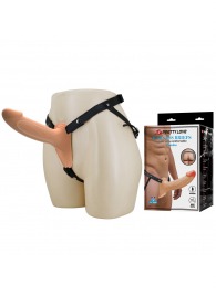 Телесный полый мужской страпон London - 16,8 см. - Baile - купить с доставкой в Грозном