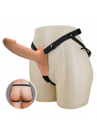 Телесный полый мужской страпон London - 16,8 см. - Baile - купить с доставкой в Грозном