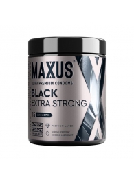 Черные утолщенные презервативы MAXUS Extra Strong с железным кейсом - 15 шт. - Maxus - купить с доставкой в Грозном