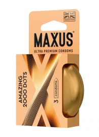 Точечные презервативы MAXUS 2000 Amazing Dots с железным кейсом - 3 шт. - Maxus - купить с доставкой в Грозном