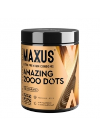 Точечные презервативы MAXUS 2000 Amazing Dots с железным кейсом - 12 шт. - Maxus - купить с доставкой в Грозном
