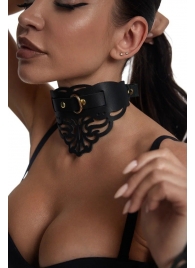 Фигурный чокер с узорами и золотистой фурнитурой - Crazy Handmade - купить с доставкой в Грозном