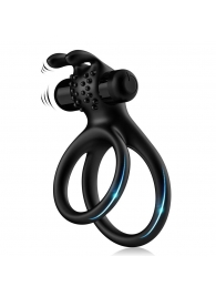 Черное эрекционное виброкольцо с подхватом мошонки Stay Hard - Boys of Toys - в Грозном купить с доставкой