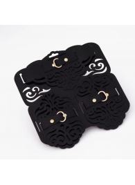 Фигурный набор для БДСМ-игр с узорами и золотистой фурнитурой - Crazy Handmade - купить с доставкой в Грозном