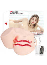 Мастурбатор-полуторс с двойным слоем материала и вибрацией Jenny Onahole Real Vagina - KOKOS - в Грозном купить с доставкой
