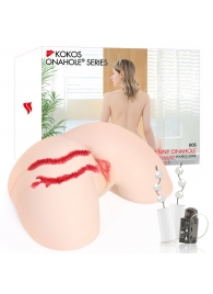 Мастурбатор-полуторс с двойным слоем материала и вибрацией Jenny Onahole Real Hips - KOKOS - в Грозном купить с доставкой