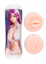 Двусторонний мастурбатор аниме - ротик и вагина - Tokyo Style - в Грозном купить с доставкой