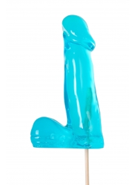 Голубой леденец в форме члена со вкусом блю кюрасао - 173 гр. - Sosuчki - купить с доставкой в Грозном