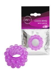 Лиловое эрекционное кольцо с 2 рядами стимулирующих шариков - Erowoman-Eroman - в Грозном купить с доставкой