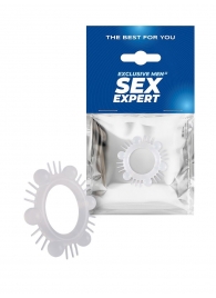 Эластичное эрекционное кольцо с шипиками и шариками - Sex Expert - в Грозном купить с доставкой