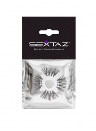Эластичное эрекционное кольцо с черными «ресничками» - Sextaz - в Грозном купить с доставкой