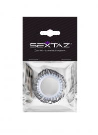Эластичное эрекционное колечко с черными «ресничками» - Sextaz - в Грозном купить с доставкой