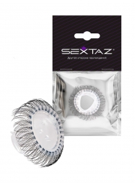 Эластичное эрекционное кольцо с длинными черными «ресничками» - Sextaz - в Грозном купить с доставкой