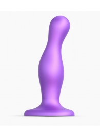 Фиолетовая насадка Strap-On-Me Dildo Plug Curvy size M - Strap-on-me - купить с доставкой в Грозном