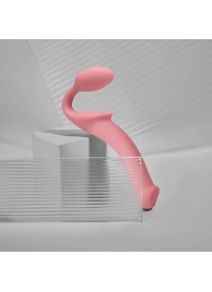 Розовый безремневой страпон Strap-on-me Semi-Realistic Bendable Strap-On size XL - Strap-on-me - купить с доставкой в Грозном