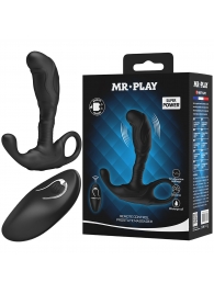 Черный изогнутый массажёр простаты с вибрацией и пультом ДУ - Baile - в Грозном купить с доставкой