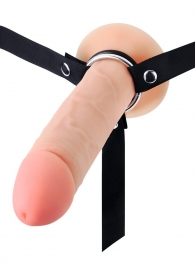 Мужской полый страпон на регулируемых ремешках - 22 см. - Sex Expert - купить с доставкой в Грозном