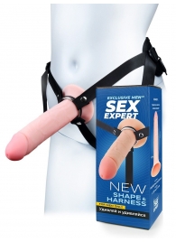 Мужской полый страпон на регулируемых ремешках - 22 см. - Sex Expert - купить с доставкой в Грозном