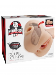 Телесный мастурбатор с вибрацией Double Pounder Vibrating Squeeze Stroker - Pipedream - в Грозном купить с доставкой