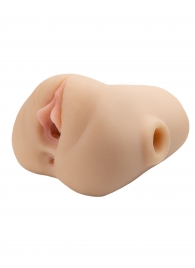 Телесный мастурбатор с вибрацией Double Pounder Vibrating Squeeze Stroker - Pipedream - в Грозном купить с доставкой