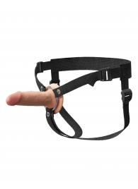 Телесный пустотелый фаллопротез 5’’ Hollow Silicone Strap-On - 14 см. - Pipedream - купить с доставкой в Грозном