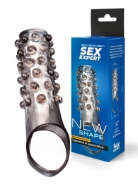 Дымчатая насадка на пенис с выпуклостями - 11 см. - Sex Expert - в Грозном купить с доставкой