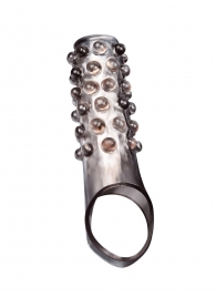 Дымчатая насадка на пенис с выпуклостями - 11 см. - Sex Expert - в Грозном купить с доставкой