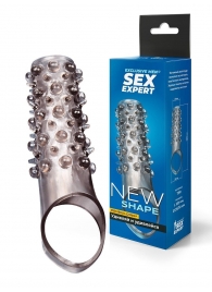 Дымчатая насадка на пенис с шипами и выпуклостями - 12 см. - Sex Expert - в Грозном купить с доставкой