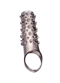 Дымчатая насадка на пенис с шипами и выпуклостями - 12 см. - Sex Expert - в Грозном купить с доставкой