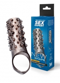 Дымчатая насадка на пенис с шипами и выпуклостями - 12,5 см. - Sex Expert - в Грозном купить с доставкой