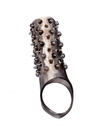 Дымчатая насадка на пенис с шипами и выпуклостями - 12,5 см. - Sex Expert - в Грозном купить с доставкой