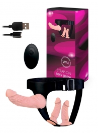 Женский страпон с 3 насадками и вибрацией - Erowoman-Eroman - купить с доставкой в Грозном