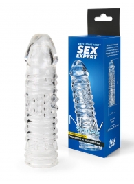 Прозрачная закрытая насадка на пенис - 17 см. - Sex Expert - в Грозном купить с доставкой