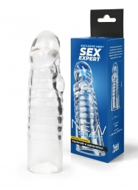 Прозрачная закрытая насадка на член - 15 см. - Sex Expert - в Грозном купить с доставкой
