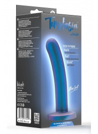 Синяя насадка с гладкой поверхностью Surrender 5.75 Inch Intermediate Pegging Dildo - 14,6 см. - Blush Novelties - купить с доставкой в Грозном