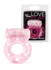 Розовое эрекционное виброкольцо с бабочкой - 1137 - в Грозном купить с доставкой