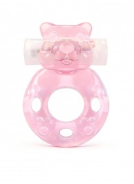 Розовое эрекционное виброкольцо в форме мишки - 1137 - в Грозном купить с доставкой