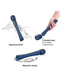 Синий вибромассажёр с насадками Man.wand Edgy - Manwan - в Грозном купить с доставкой