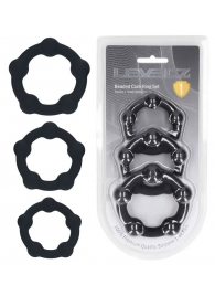 Набор из 3 эрекционных колец Beaded Silicone Cockring Set - Shots Media BV - в Грозном купить с доставкой