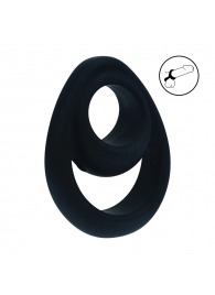 Черное эрекционное кольцо Double Ergo Silicone Cockring - Shots Media BV - в Грозном купить с доставкой
